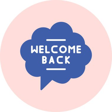 Okul ikonuna geri dön. vektör illüstrasyonu