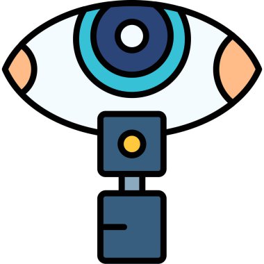 Göz. Web simgesi basit illüstrasyon