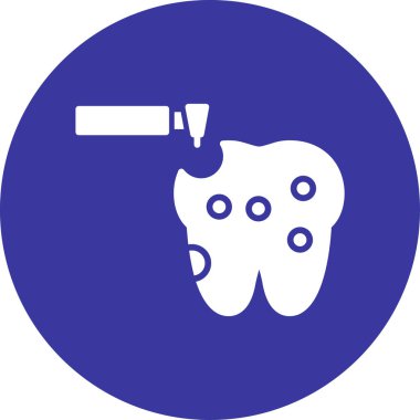 Diş simgesi vektör illüstrasyonu