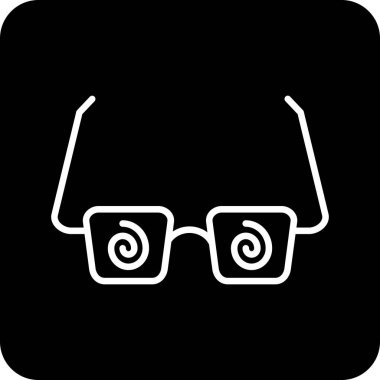 gözlük simgesi basit bir şekilde izole edilmiş vektör çizimi