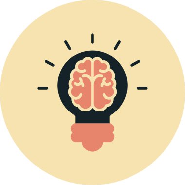 beyin fikir vektör simgesi