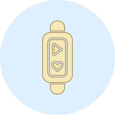 kalp hızı simgesi vektör illüstrasyon grafik tasarımı