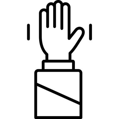 Eldiven simgesi, vektör illüstrasyonu