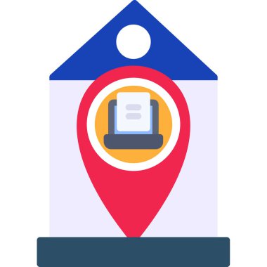 Harita gezinme konumu simgesi düz biçimli