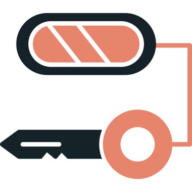 kamyon yassı simgesi, vektör, illüstrasyon