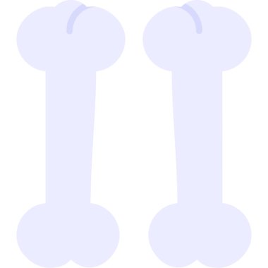 İki karikatür köpek kemiği yan yana