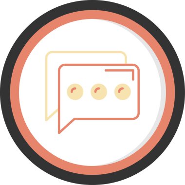 Konuş. Web simgesi basit illüstrasyon