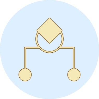 Altın zincir ikonu. vektör illüstrasyonu.