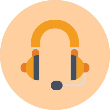 Kulaklık. Web simgesi basit illüstrasyon