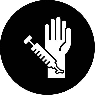 Bir şırınga simgesinin vektör çizimi