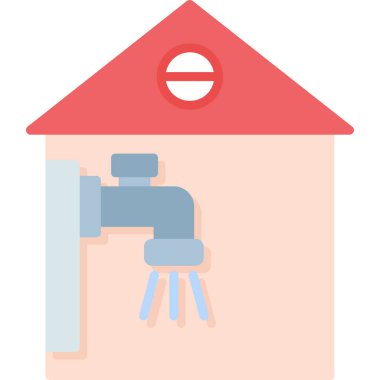 ev düz vektör simgesi