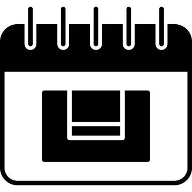 Takvim. Web simgesi basit illüstrasyon