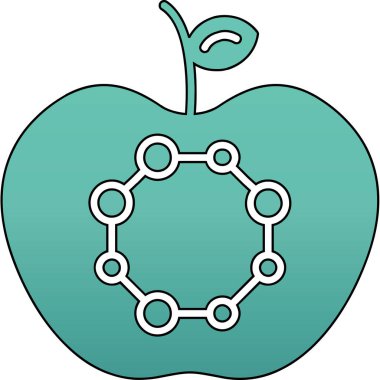 Elma ikonu. vektör illüstrasyonu