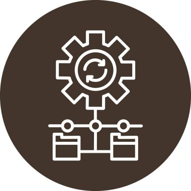 Teçhizat Web simgesi basit illüstrasyon