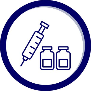 Şırınga. Web simgesi basit illüstrasyon