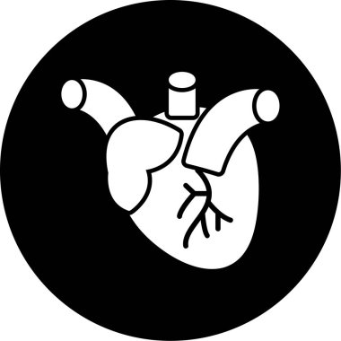 Bir kalp simgesinin vektör illüstrasyonu