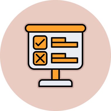 Kontrol listesi simgesi. vektör illüstrasyonu