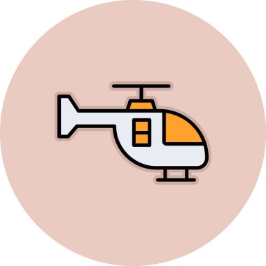 Helikopter. Web simgesi basit illüstrasyon