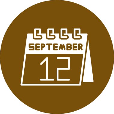 Eylül ayı ile takvimin vektör illüstrasyonu