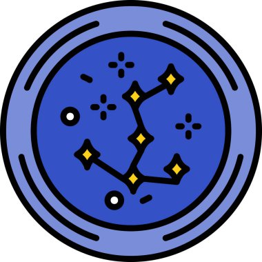 Gezegen simgesi, vektör çizimi