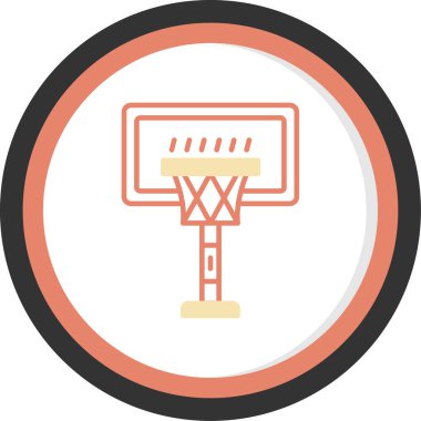 Basketbol. Web simgesi basit illüstrasyon