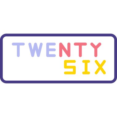 Metni ve numarası olan 3 sayısının çizimi