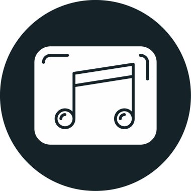 müzik notası ikon vektör tasarımı