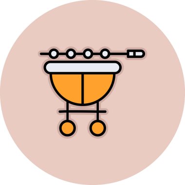 trend biçimi izole edilmiş arkaplan davul simgesi