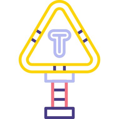 Trafik ışığı simgesi vektörü. İnce çizgi işareti. İzole edilmiş kontür sembolü gösterimi