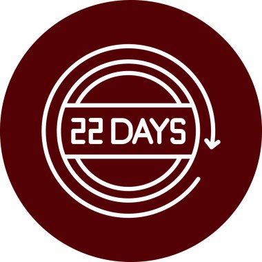 Modern bir yuvarlak simgenin vektör illüstrasyonu