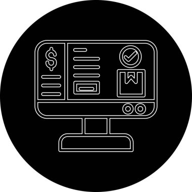 İş ve finans simgesinin vektör illüstrasyonu