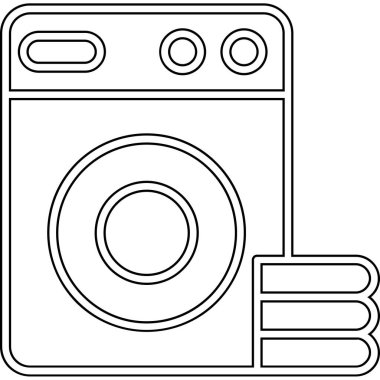 kamera simgesi vektör illüstrasyonu