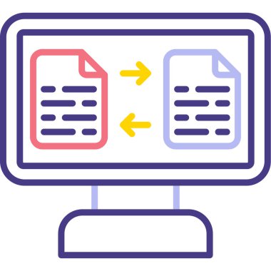 Web tasarımı ve arayüz çizgisi vektör simgesi.