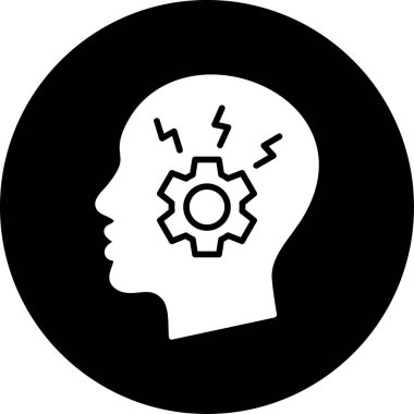 beyin ikonu vektör illüstrasyonu