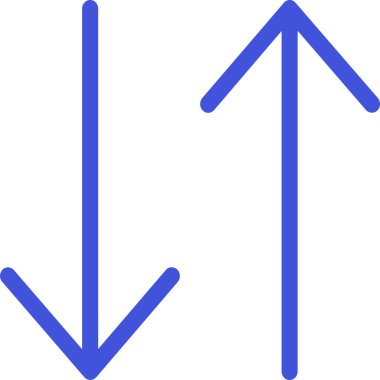 ok aşağı çizgi biçiminde simge simgesi