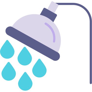 Duş. Web simgesi basit illüstrasyon