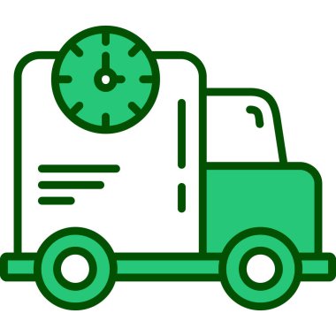 dağıtım kamyonu vektör simgesi modern hat