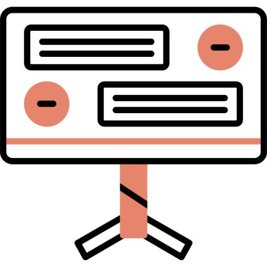 Yemek pişirme ikonu - taslak biçiminde