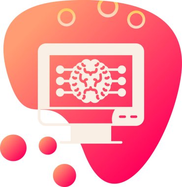 beyin ikonu vektör illüstrasyonu