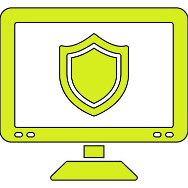 Bilgisayar. Web simgesi basit illüstrasyon