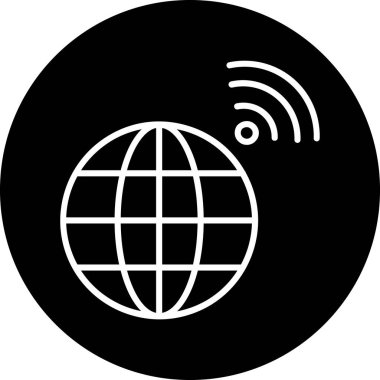 küresel dünya simgesi, vektör illüstrasyonu