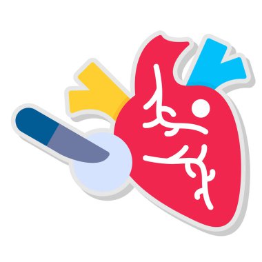 Bir kalp simgesinin vektör illüstrasyonu