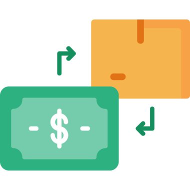 Dolar vektörü düz renk simgesi