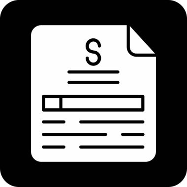 Belge. Web simgesi basit illüstrasyon