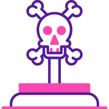 Kafatası. Web simgesi basit tasarım