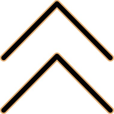 Yön yukarı anahat vektör simgesi