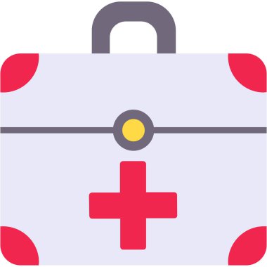 Bavul. Web simgesi basit illüstrasyon