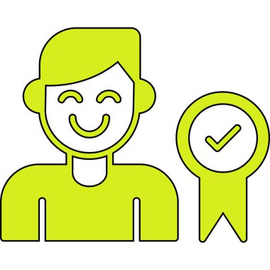 Müşteri servisi simgesi renk ana hatları vektörü