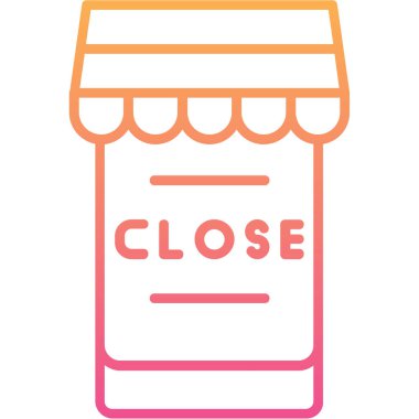 Dükkan. Web simgesi basit illüstrasyon