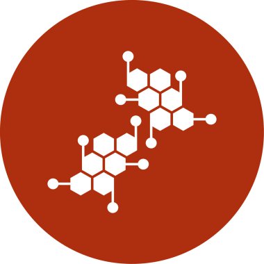 molekül yapı vektörü simgesi